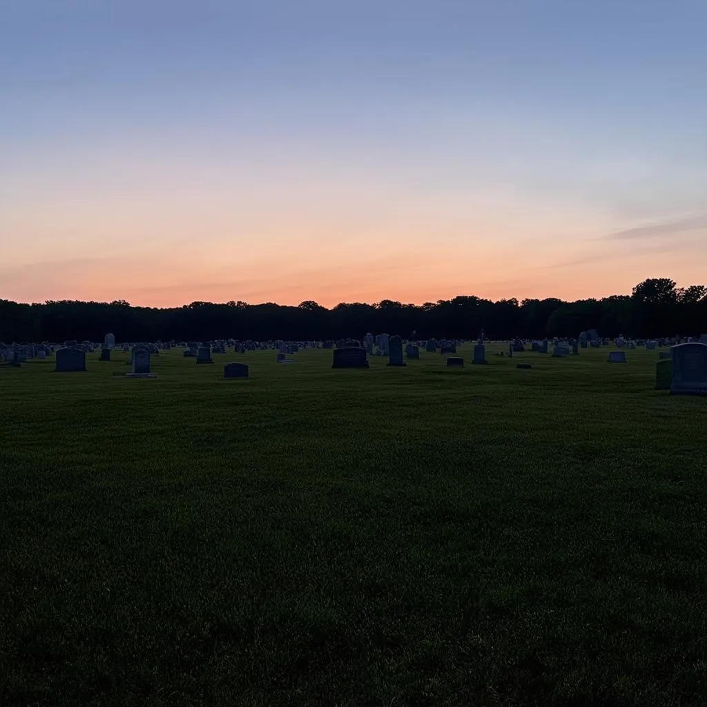 Gettysburg Battlefield at dusk